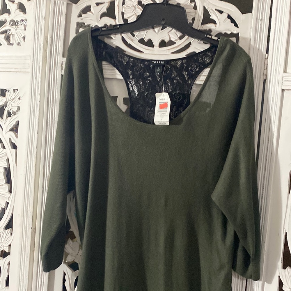Sweater Top Olive Green